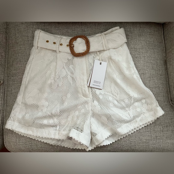 Hemant & Nandita Eyelet Belted Shorts - Picture 7 of 17